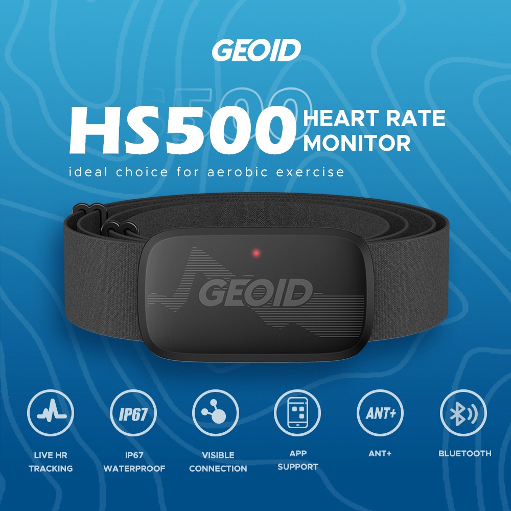 GEOID Heart Rate Sensor Chest Strap ANT+ Bluetooth Heart Rate Monitor