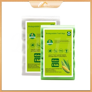 100pcs Biodegradable Garbage Bag Trash Rubbish Plastic Bag Environmental Friendly Kitchen Bathroom Livingroom Pets Home #0