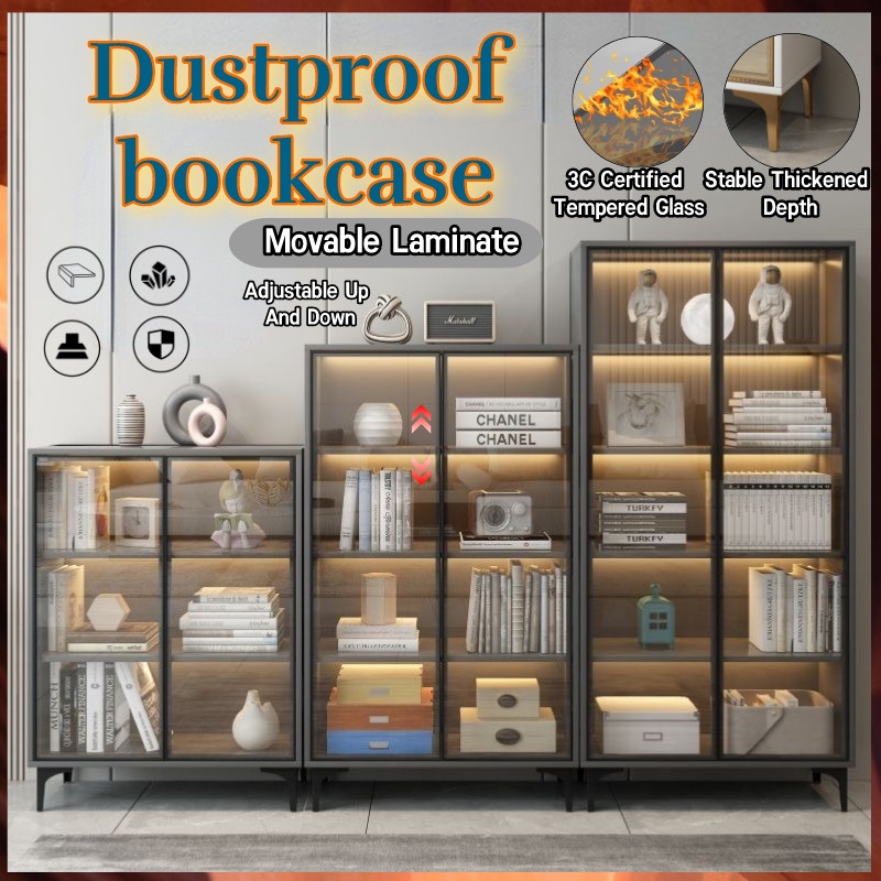 Bookshelf book shelf Bookcase Display with dustproof