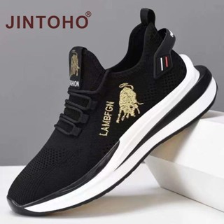 【JINTOHO】Fashion Black Sneakers Casual Sport Shoes Anti-Slip Men Shoe Outdoor Rubber Shoes For Men