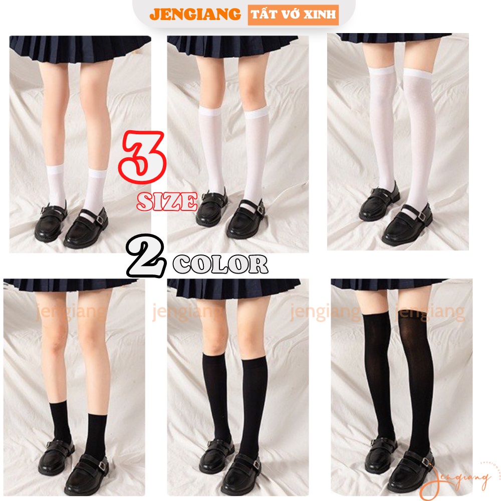 Tất nữ màu trơn lolita Jengiang cosplay phong cách học sinh Nhật Bản