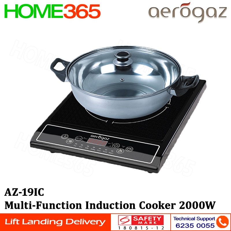 Aerogaz MultiFunction Induction Cooker 2000W AZ19IC Shopee Singapore
