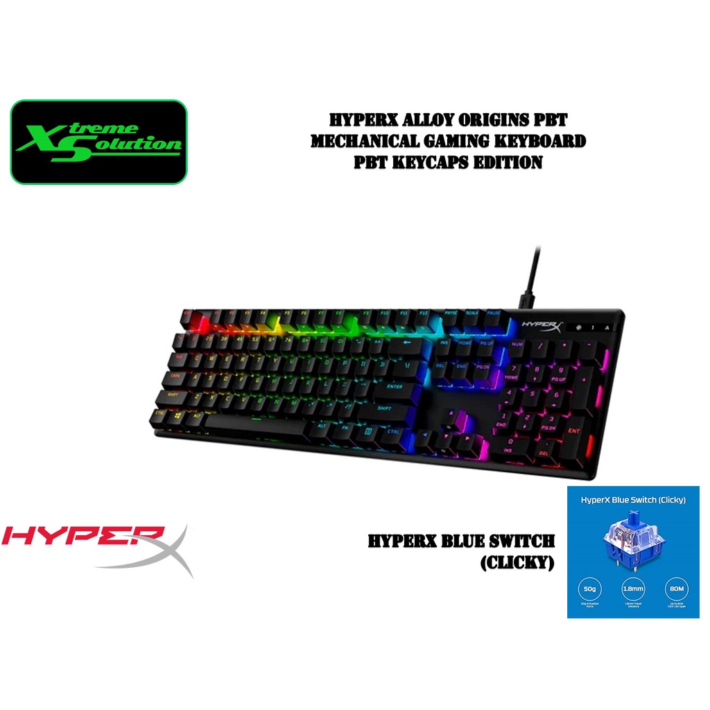 HyperX Alloy Origins PBT Edition - 104 Keys Wired RGB Gaming Mechanical ...