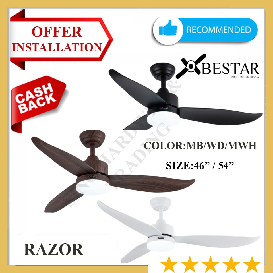 [FREE DELIVERY] BESTAR RAZOR 46inch/54inch DC Motor Ceiling Fan with