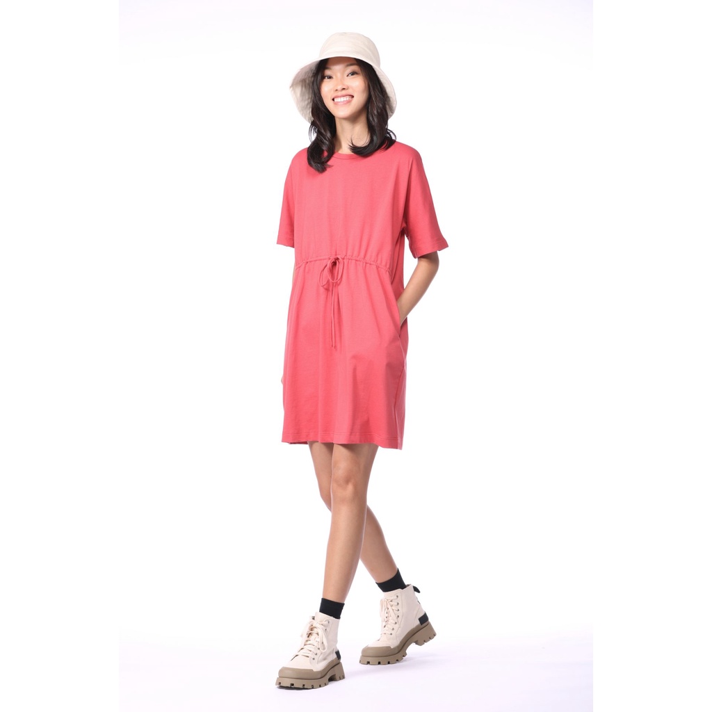 TRT Cotton Drawstring Dress [AT] Shopee Singapore