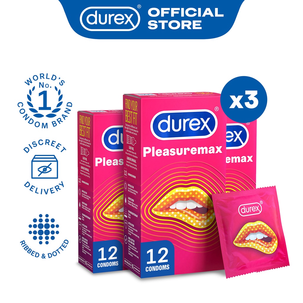 Bundle Of Durex Pleasuremax Ribbed Dotted Condoms S Shopee Singapore