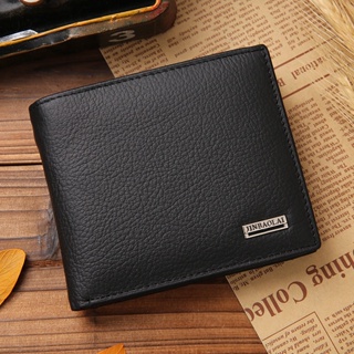 Genuine Leather Short Wallet for Men Coin Purse Trifold Wallet zipper Card Holder with Money Clip #1