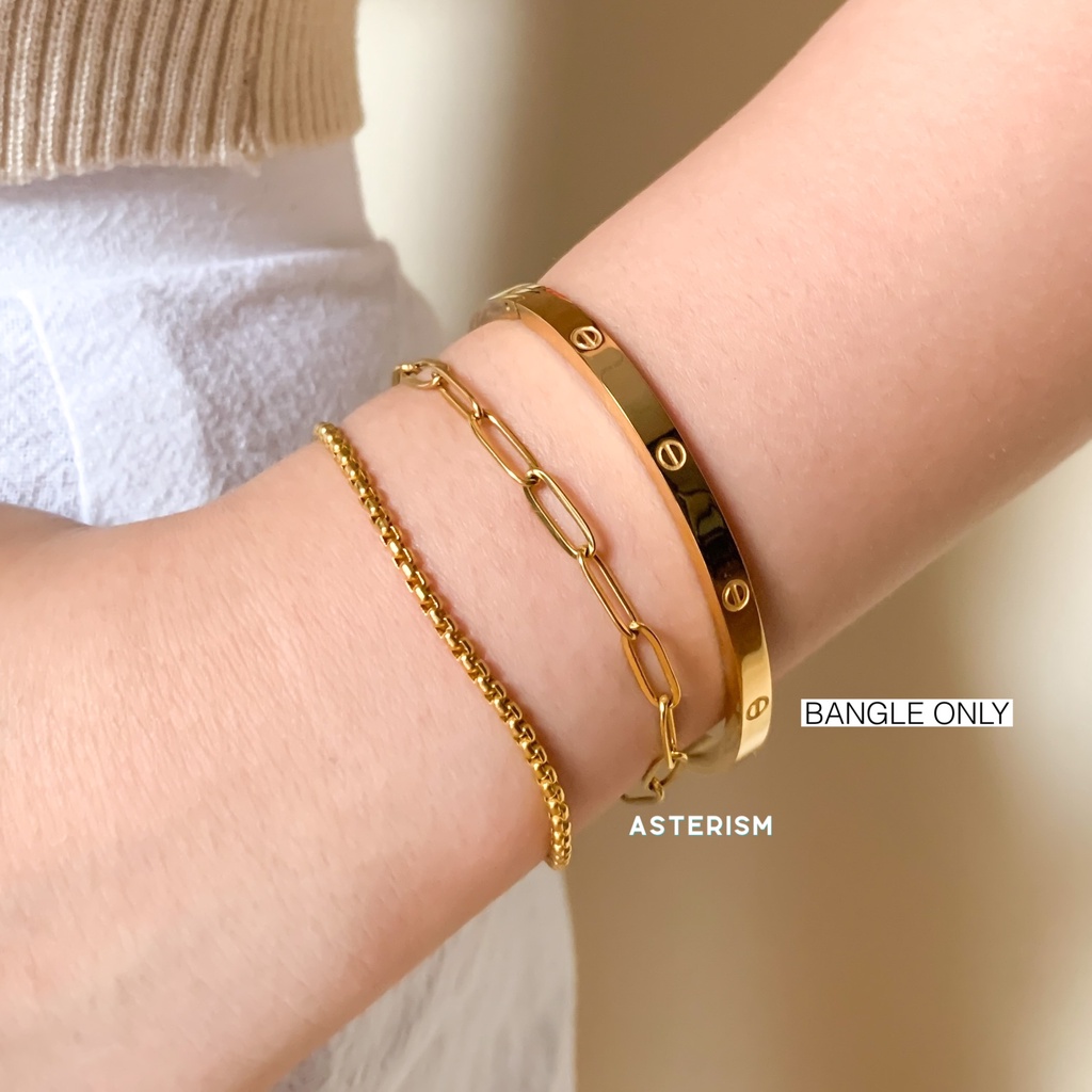 ✦ Asterism ✦ Astra Slim Bangle in Gold Stainless Steel (bangle only)
