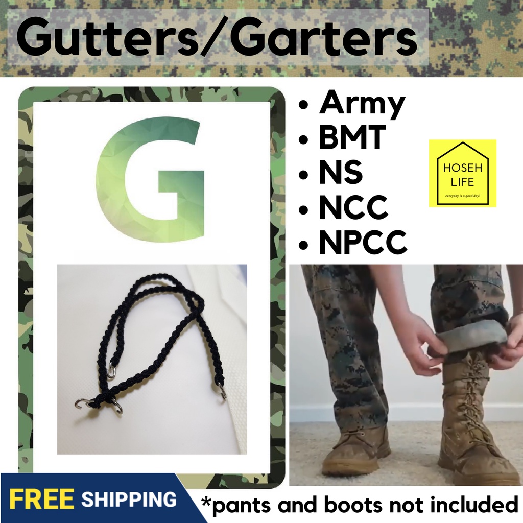 [Cheapest SG stock] Army Garters BMT NS NCC NPCC Reservist army