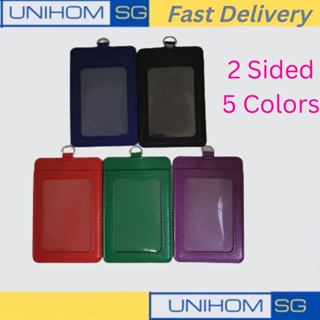 UnihomSG [Ready Stocks] 2 Sided Vertical PU Leather ID Credit / Debit Card Holder Driver Licence pouch 5 Colors