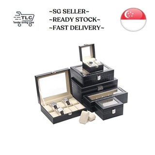 BEST DEALS!!!Watch Box Men Jewelry Boxes Women Upscale Gift Faux Leather Display Storage Box with Lock #0