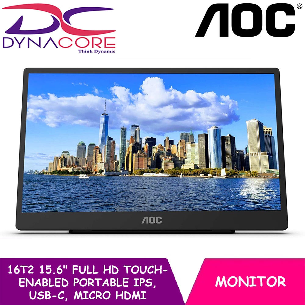 Dynacore Aoc T Full Hd X Touch Enabled Portable Ips Monitor Usb C Micro