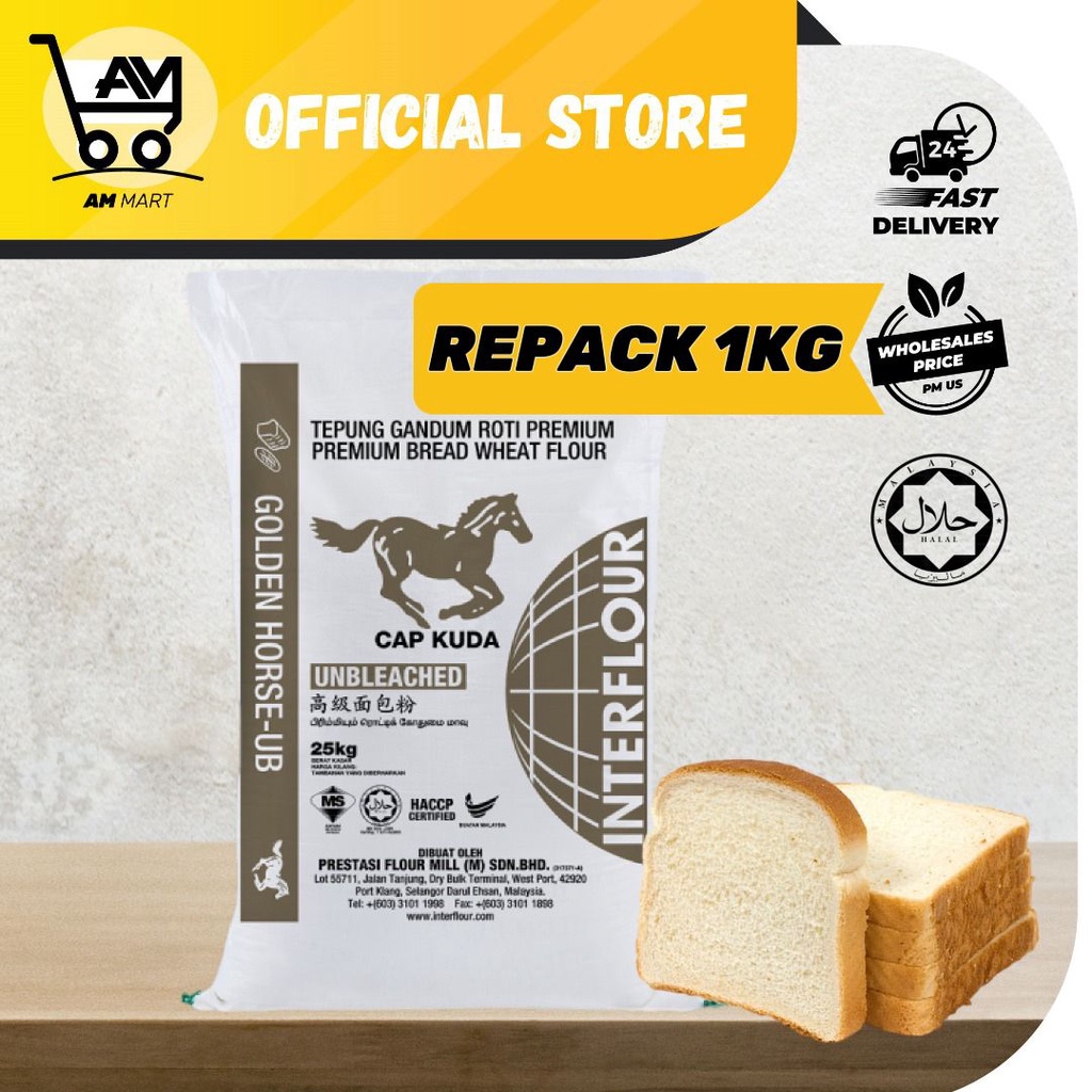 Raya Golden Horse Unbleached High Protein Flour High Protein Bread
