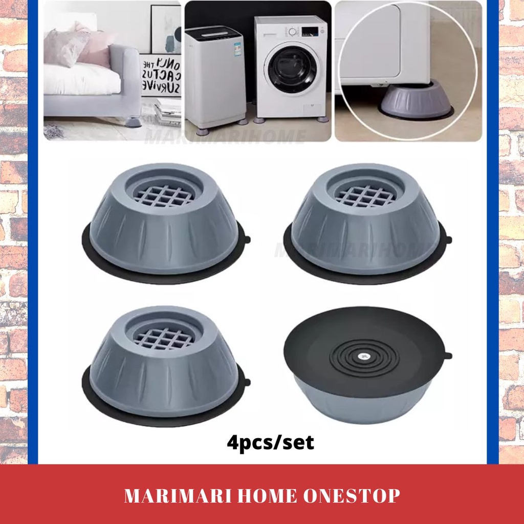[Shop Malaysia] 4pcs washing machine pad anti slip noise reducing feet base refrigerator anti vibration pad pelapik mesin basuh 洗衣机脚垫