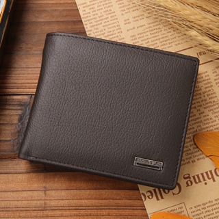 Genuine Leather Short Wallet for Men Coin Purse Trifold Wallet zipper Card Holder with Money Clip #6