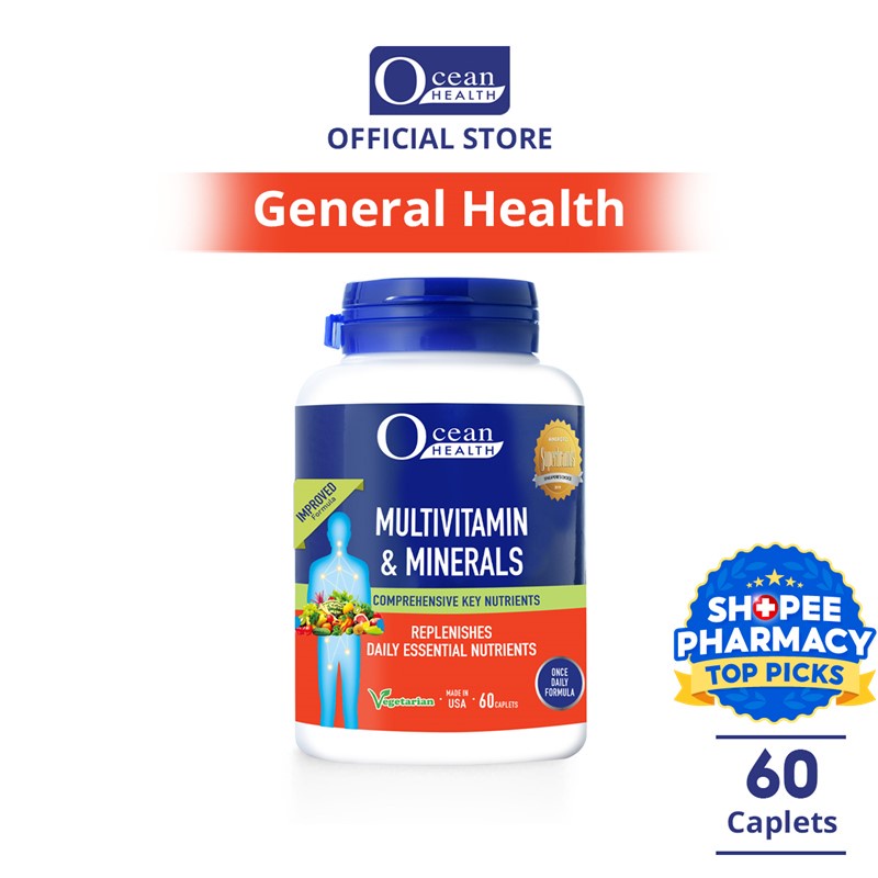 Multivitamin & Minerals [IMPROVED FORMULA] (60s) Ocean Health (Supports Immunity & Energy