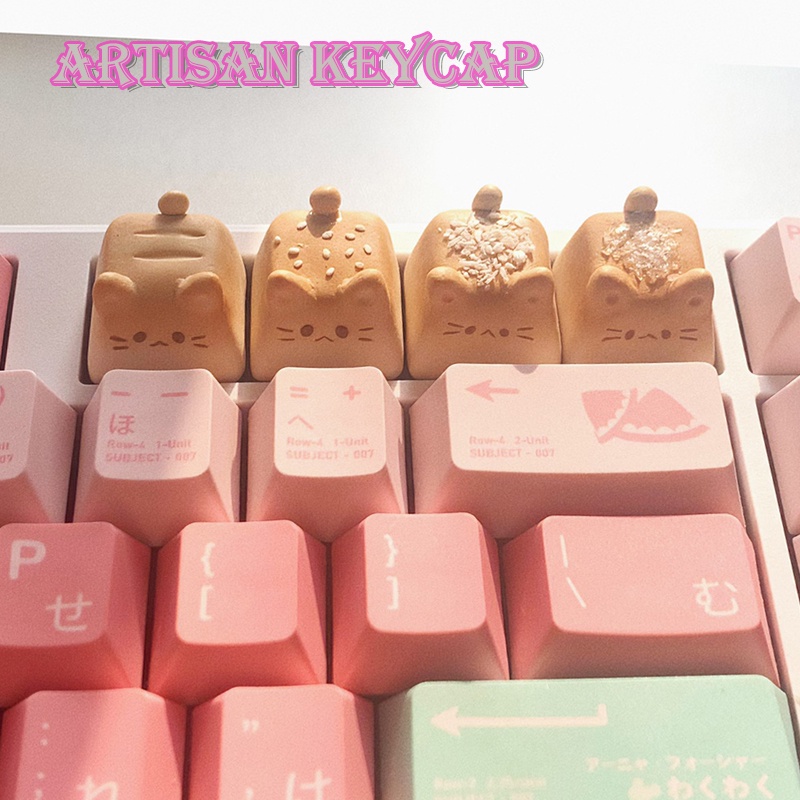 Artisan Keycap Handmade Clay Soft Clay Customized Cat KeyCaps Artisan