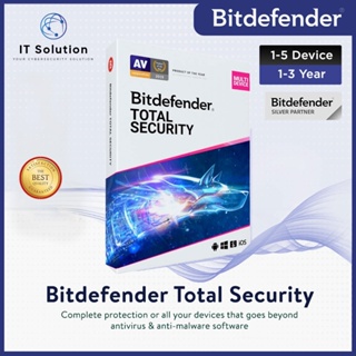 Genuine Bitdefender Total Security Antivirus - 2022 Latest Version