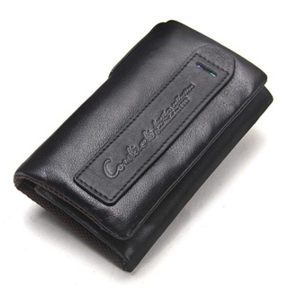 Special promotion SG Genuine Leather Men Key Wallet Small Male Purse With Coin Pocket Key Holder Man Pouch Housekeeper  #0