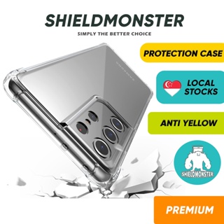 Shieldmonster Samsung Phone Case S23 Ultra/S23+/S23/S22 Ultra/Note 20 Ultra/S21 FE Clear Transparent TPU Galaxy Cover
