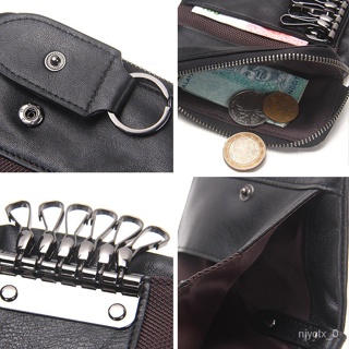 Special promotion SG Genuine Leather Men Key Wallet Small Male Purse With Coin Pocket Key Holder Man Pouch Housekeeper  #4