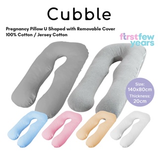 Cubble Pregnancy Pillow U Shaped with Removable Cover Cotton /Jersey Cotton - Maternity and Nursing Full Body Pillow