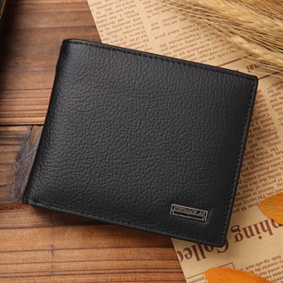 Genuine Leather Short Wallet for Men Coin Purse Trifold Wallet zipper Card Holder with Money Clip #5