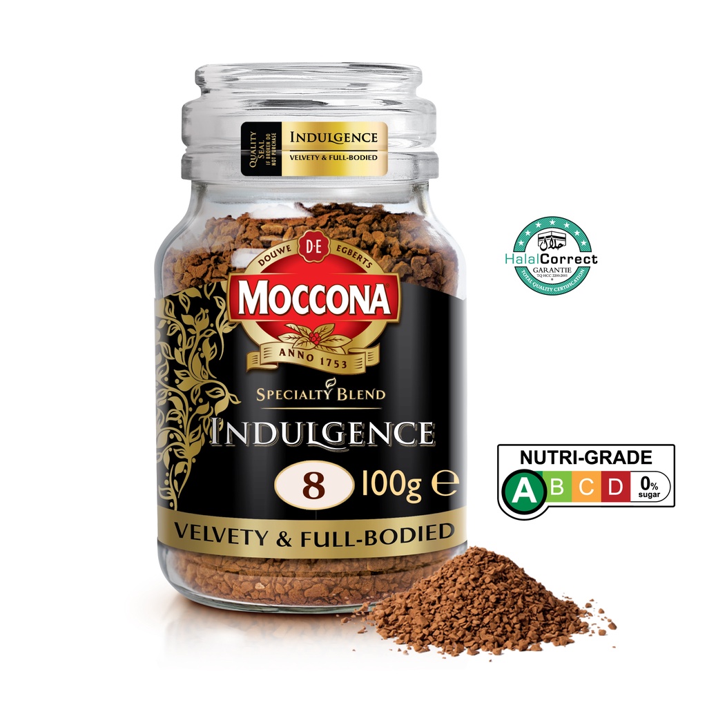 MOCCONA Indulgence Intensity 8 Freeze Dried Instant Coffee, 100g