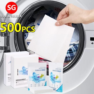 500Pcs Laundry Mixed Dyeing Proof Color Absorption Sheet Washing Machine Anti Dyed Cloth Papers Color Catcher Papers