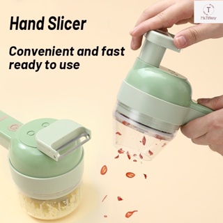 [SG Stock] 4 IN 1 Portable Electric Slicer /Masher /Garlic Chopper With Peel Function #0