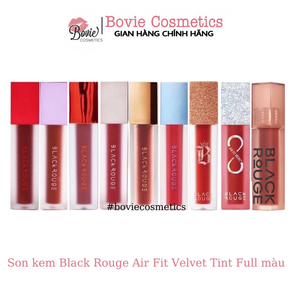 Black Rouge Air Fit Velvet Tint - một thương hiệu son môi đình đám khác của Hàn Quốc, đã khiến lòng bao cô nàng phải si mê với độ mềm mại và độ bám màu hoàn hảo. Với các tone màu từ nhẹ nhàng cho đến sang trọng, Black Rouge Air Fit Velvet Tint là sự lựa chọn tuyệt vời để mang đến cho bạn một đôi môi thu hút. Đừng bỏ lỡ hình ảnh liên quan để tìm kiếm tone son yêu thích của bạn!