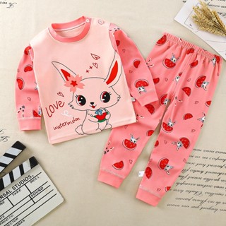 Casual Baby Boys Girls Sleepwear Clothing Autumn Cartoon Kids Cotton Pajamas Set #7