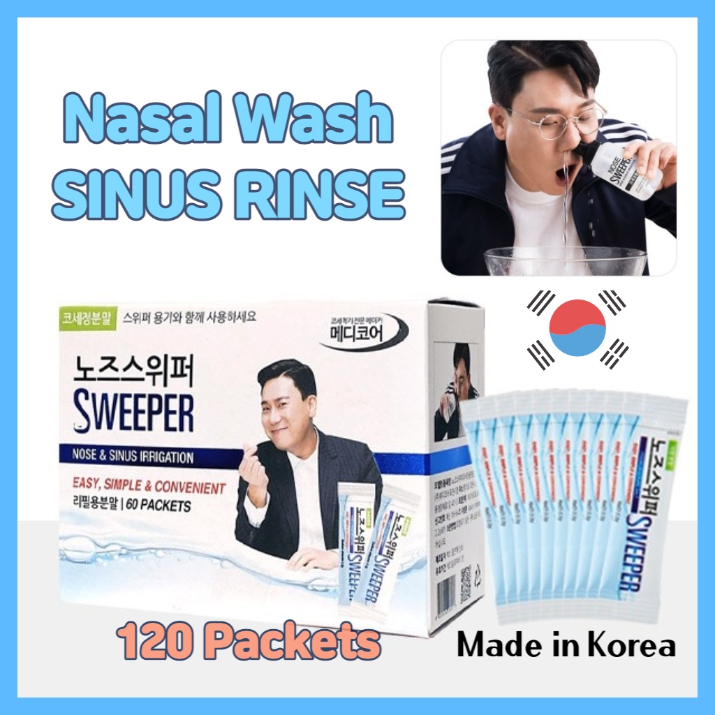 Nose Sweeper Nasal Wash Salt Sinus Rinse Made In Korea 120 Packets