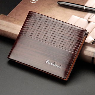 Fuerdanni Men's Short Wallet Multi-card Fashion leather Trifold Wallet Coin Purse for Men #6