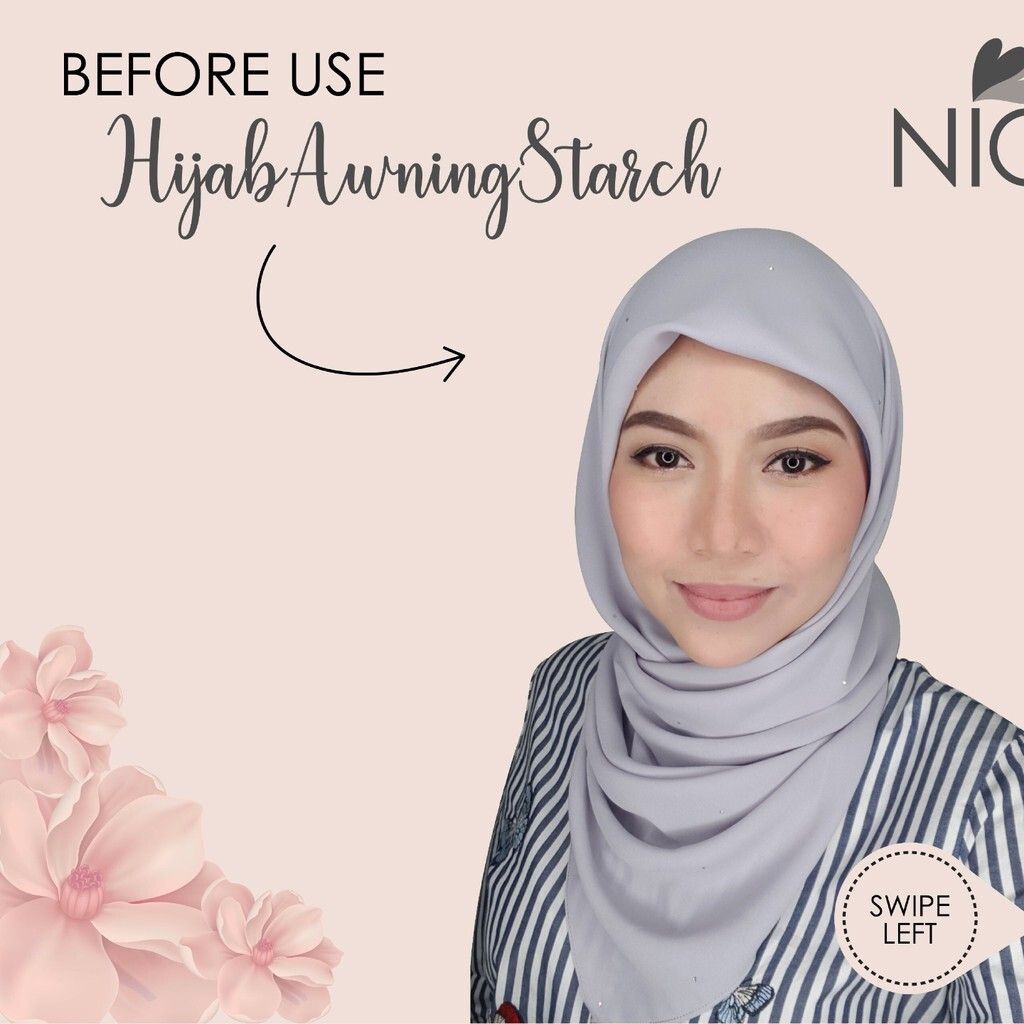 Niqa Hijab Awning Starch 250ml - Shake, Spray & Iron