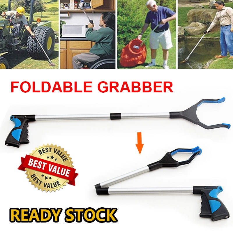 Foldable Foldable Long Trash Clamps Grab Pick Up Trash Garbage Trash