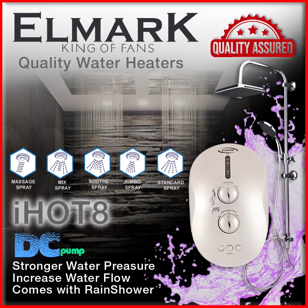 Water Heater Elmark iHOT8 International Brand Instant Hot with Silent