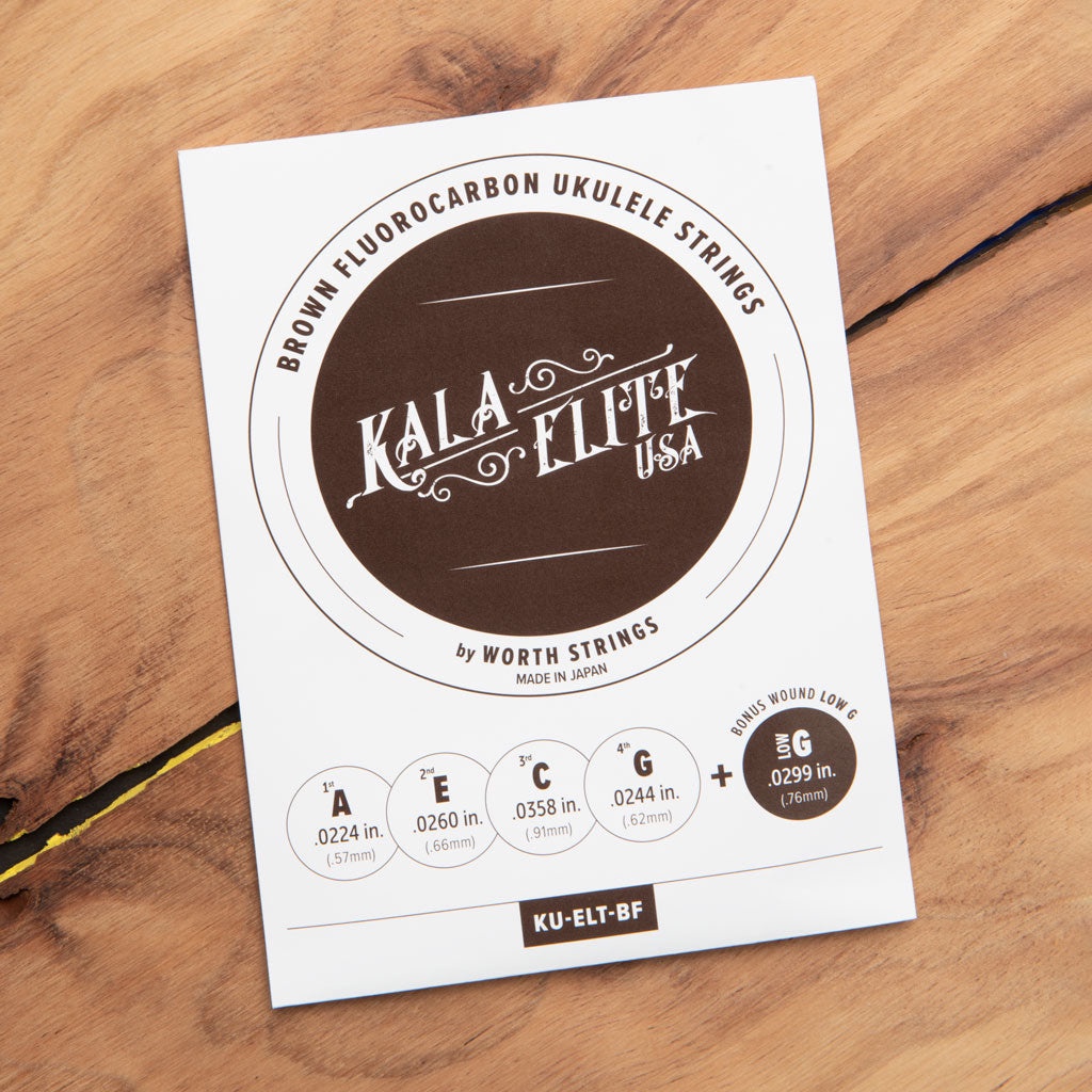 Kala Elite USA Brown Fluorocarbon Ukulele Strings (low and high G) KU