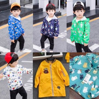Boy Preschooler Toddler Kids Baby Raincoat Windbreaker Jacket Sweater Wind Breaker Hooded Hoodie Birthday Gift Present