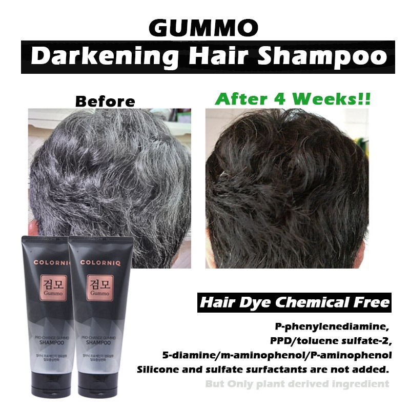 [Gummo] Grey Hair Darkening Shampoo 200ml | Shopee Singapore