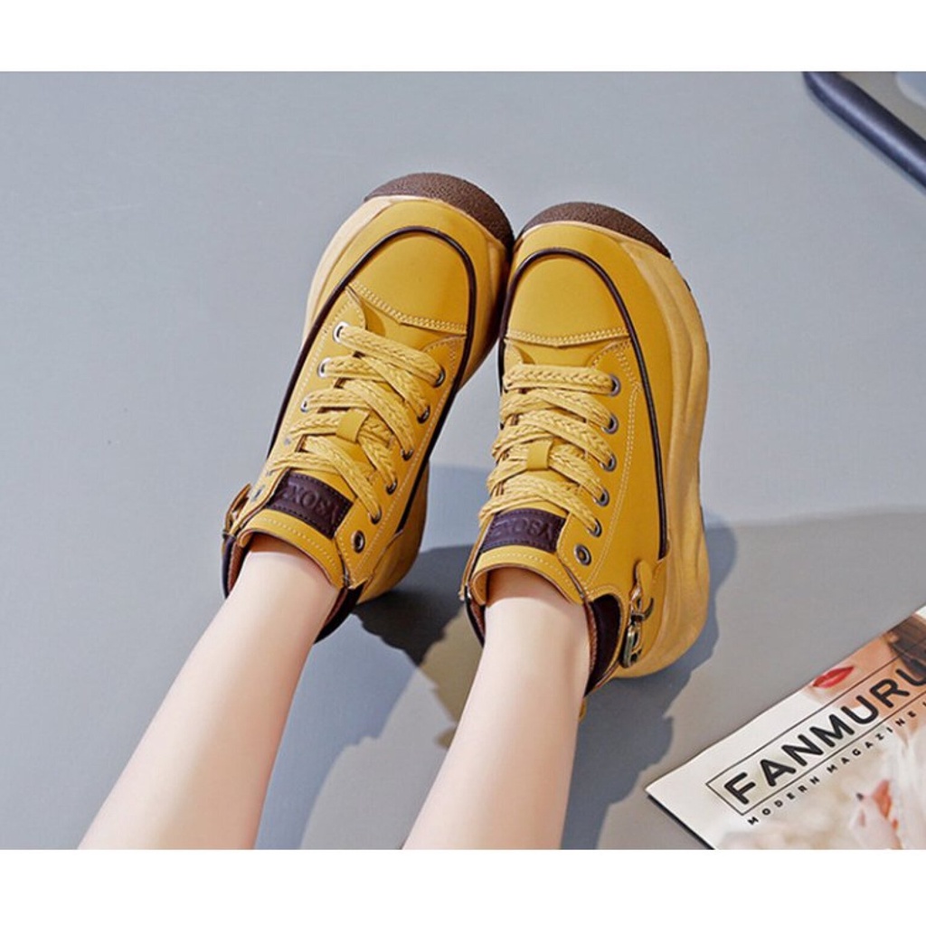Image of Sports and Leisure High-Top Platform Martin Boots Women’s casual high-top thick-soled ankle sneakers #6