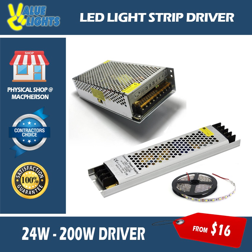 LED Strip Light Driver Power Supply Slim Shopee Singapore