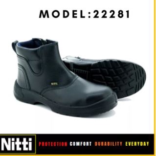NITTI Safety Shoe Mid Cut Zip Up / Safety Footwear / Model : [ 22681 ]