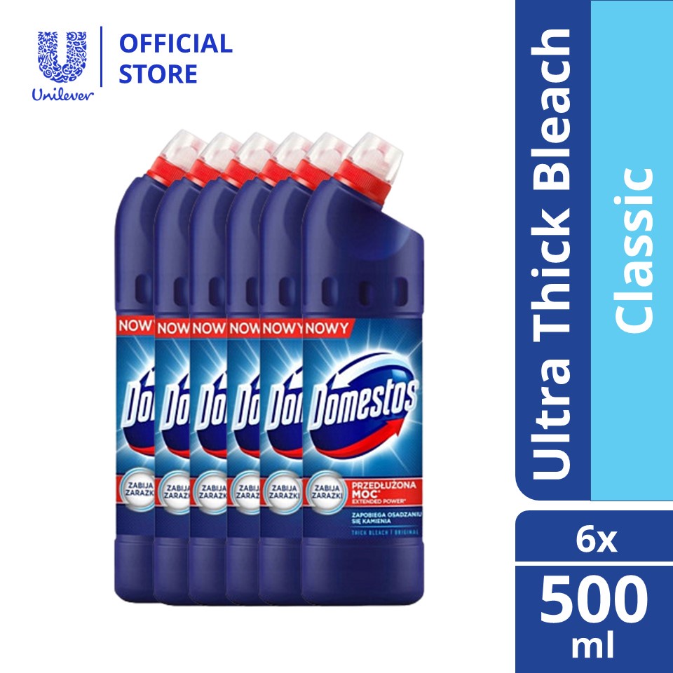 Domestos Toilet Cleaner Liquid Bleach Classic Original Germkill