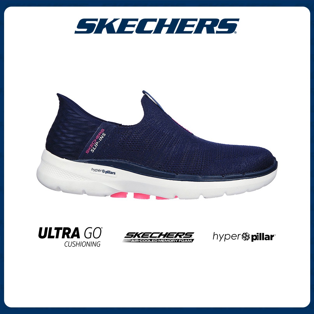Skechers Women Slip-Ins GOwalk 6 Shoes - 124569-NVY | Shopee Singapore