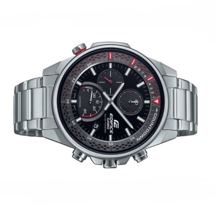 Casio Edifice Slim Line Solar Chronograph Stainless Steel Bracelet Men Watch EFS-S590D-1AVUDF