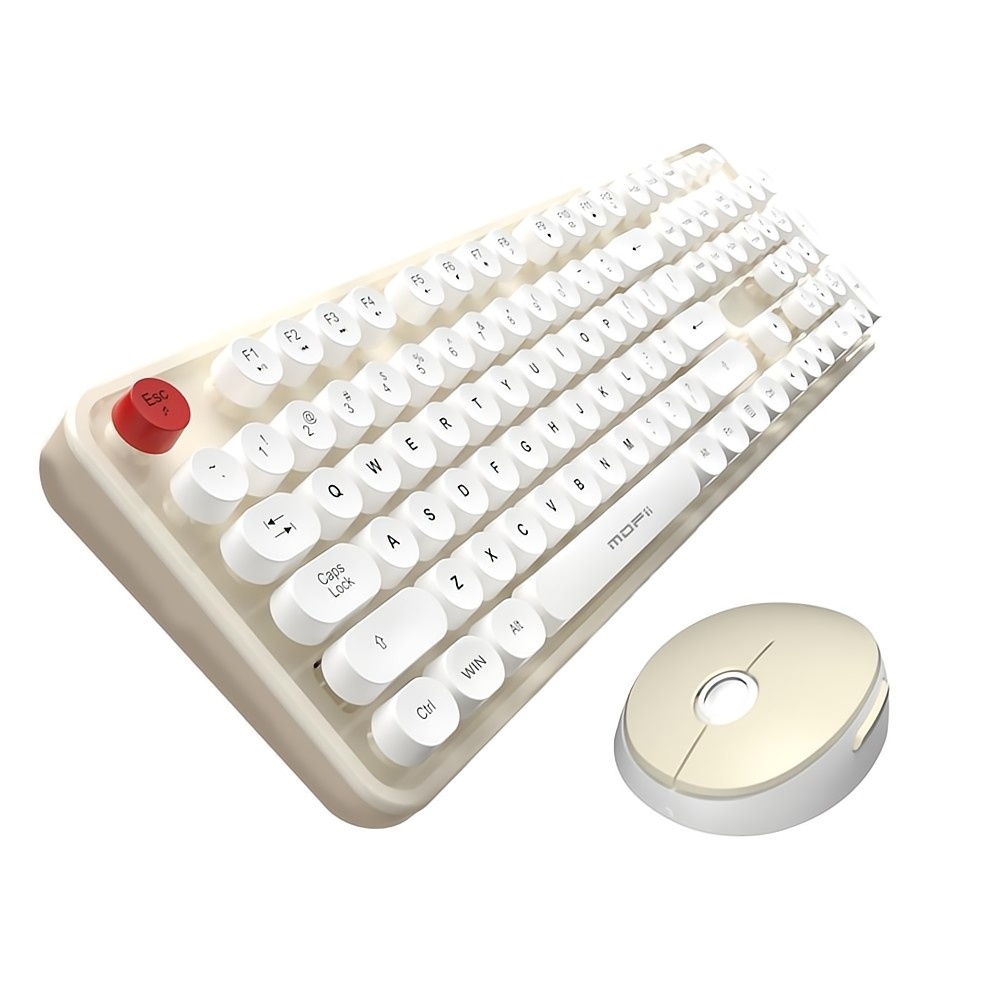 MOFii Sweet Solid Color Wireless Keyboard and Mouse Set Gaming Keyboard Mouse Combo for PC Laptop