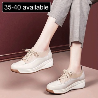 thick soled leather sneakers