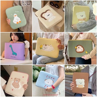 Korean style cute  pattern laptop bag  shockproof soft fluff Suitable for 13 inch 14 inch 15.6 inch