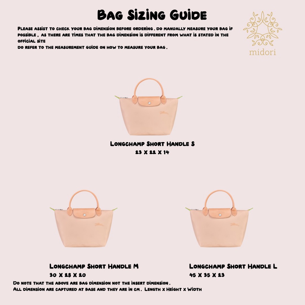 Measurement Longchamp Size Chart